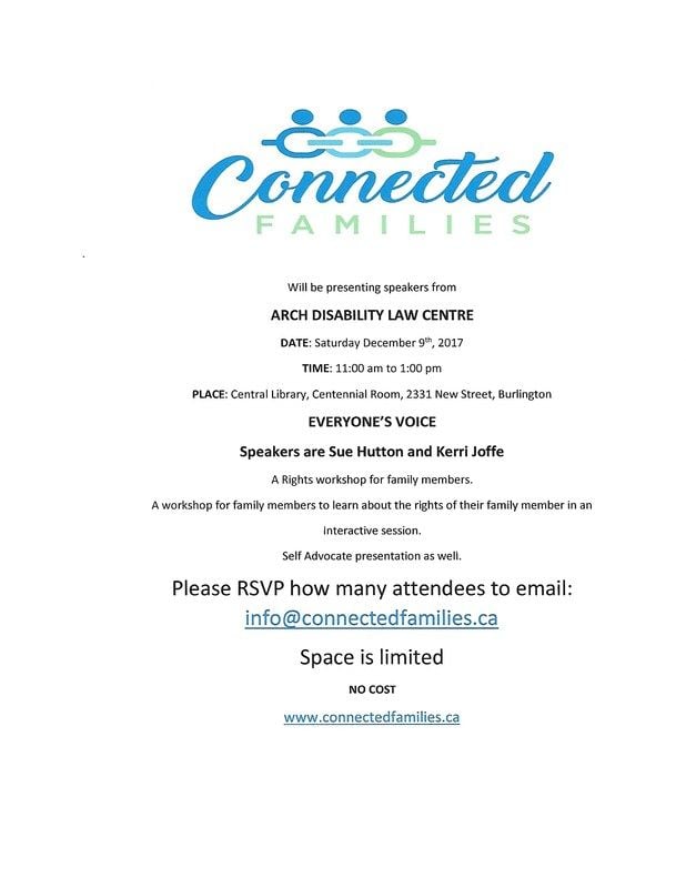 Reschedule of ARCH DISABILITY LAW CENTRE WORKSHOP Reschedule of ARCH DISABILITY LAW CENTRE WORKSHOP